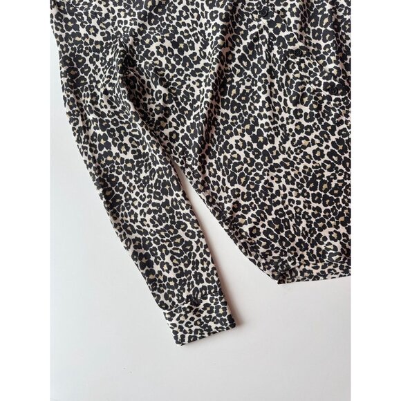 EQUIPMENT Reese Leopard Print Satin Button Up Shirt, Size M - Picture 6 of 11